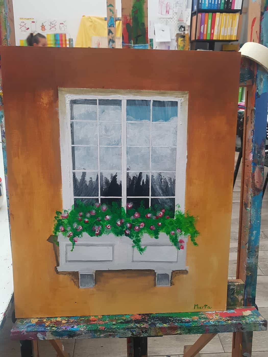 Pintura de una ventana